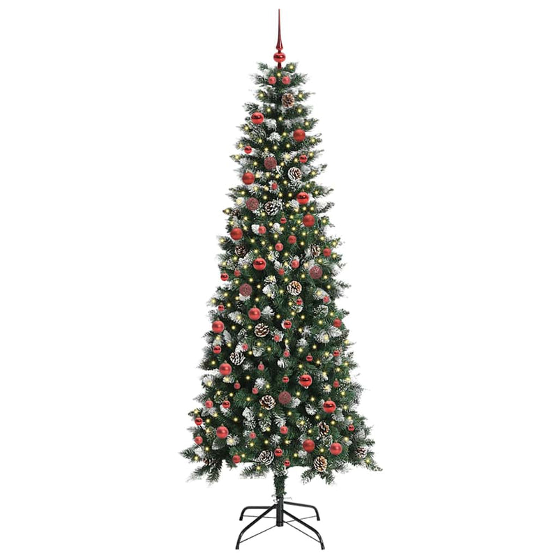 Load image into Gallery viewer, Vidaxl kunstkerstboom met 300 led groen 210 cm pvc en plastic en staal