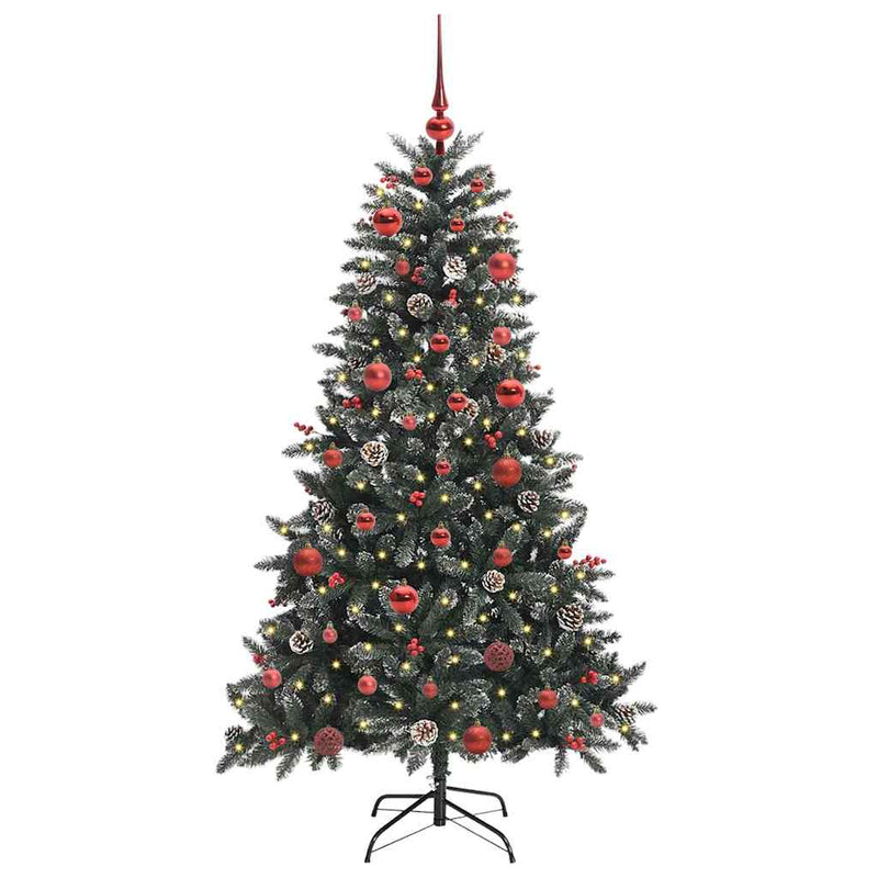 Load image into Gallery viewer, Vidaxl kunstkerstboom met 150 led groen 150 cm pvc en plastic en staal