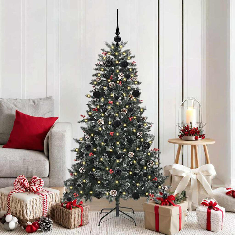 Load image into Gallery viewer, Vidaxl kunstkerstboom met 150 led groen 150 cm pvc en plastic en staal