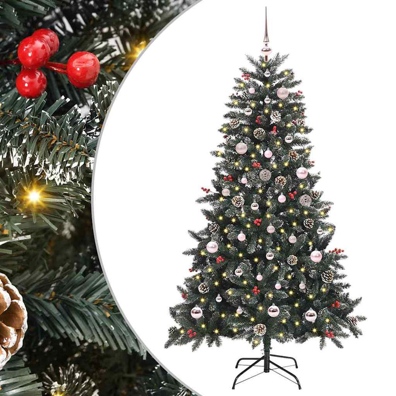 Load image into Gallery viewer, Vidaxl kunstkerstboom met 150 led groen 150 cm pvc en plastic en staal