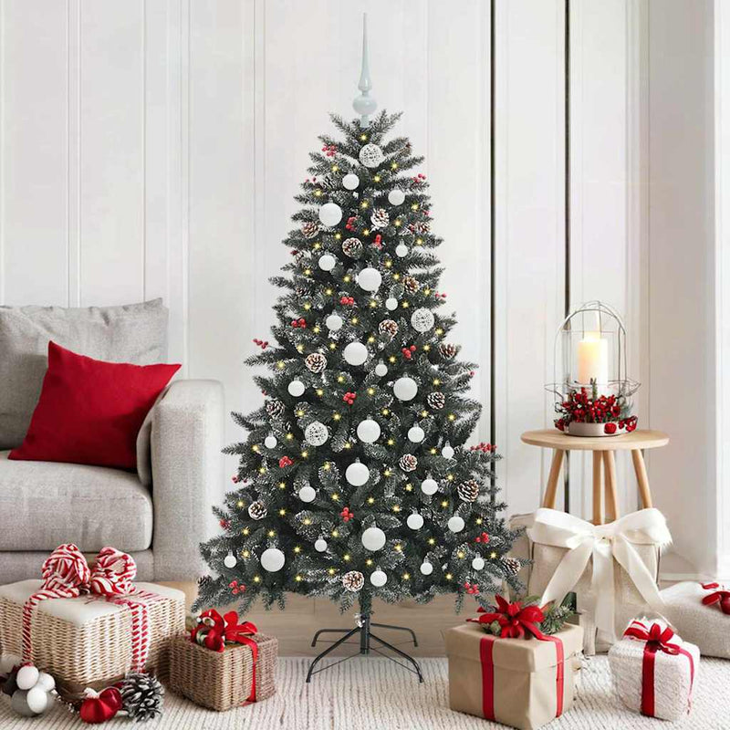 Load image into Gallery viewer, Vidaxl kunstkerstboom met 150 led groen 150 cm pvc en plastic en staal