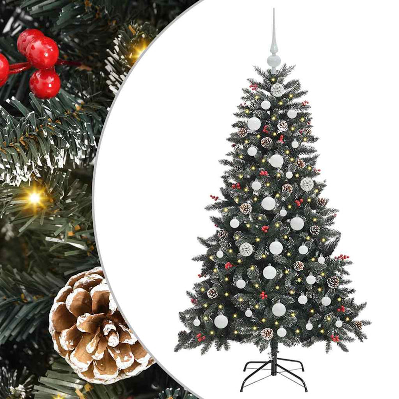 Load image into Gallery viewer, Vidaxl kunstkerstboom met 150 led groen 150 cm pvc en plastic en staal