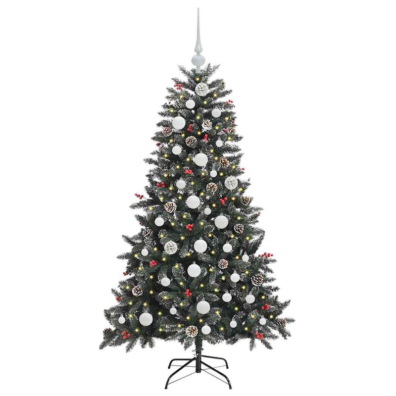 Load image into Gallery viewer, Vidaxl kunstkerstboom met 150 led groen 150 cm pvc en plastic en staal