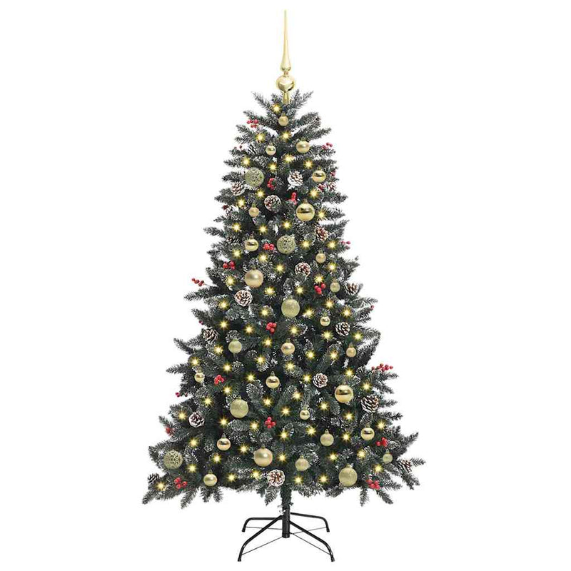 Load image into Gallery viewer, Vidaxl kunstkerstboom met 150 led groen 150 cm pvc en plastic en staal
