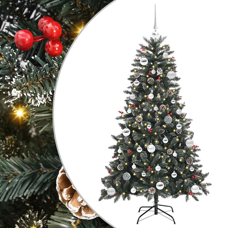 Load image into Gallery viewer, Vidaxl kunstkerstboom met 150 led groen 150 cm pvc en plastic en staal