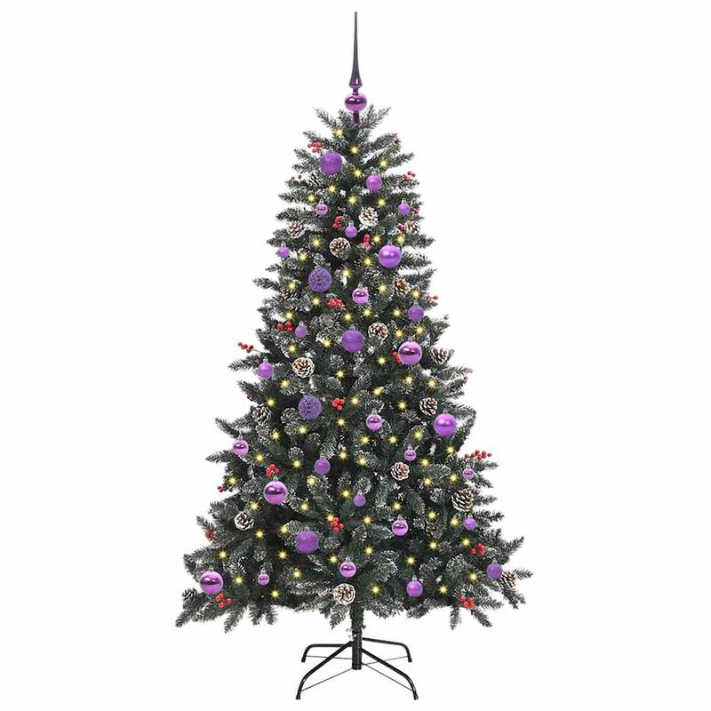 Load image into Gallery viewer, Vidaxl kunstkerstboom met 150 led groen 150 cm pvc en plastic en staal