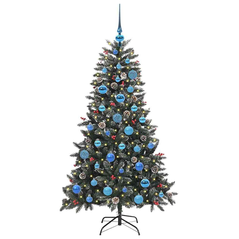 Load image into Gallery viewer, Vidaxl kunstkerstboom met 150 led groen 150 cm pvc en plastic en staal