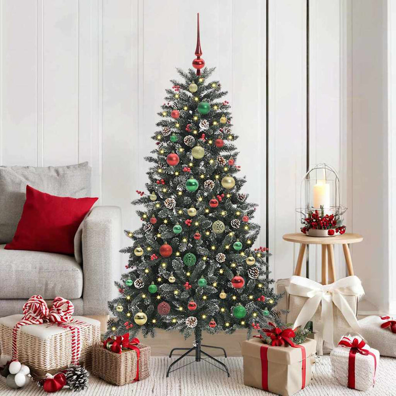Load image into Gallery viewer, Vidaxl kunstkerstboom met 150 led groen 150 cm pvc en plastic en staal