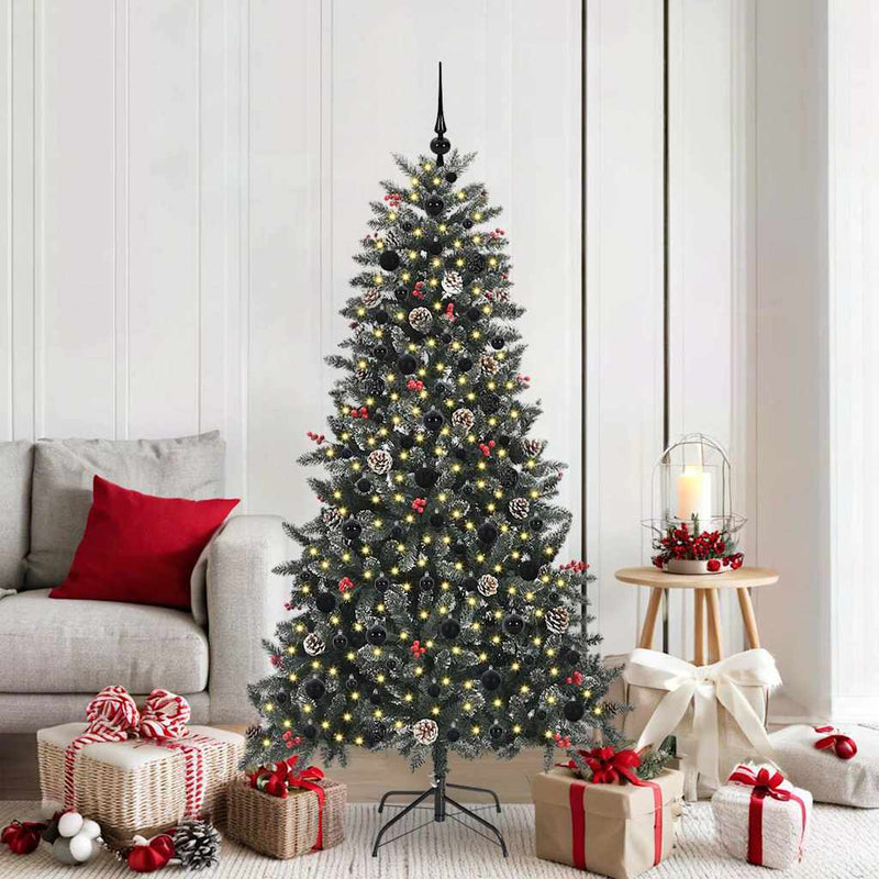 Load image into Gallery viewer, Vidaxl kunstkerstboom met 300 led groen 180 cm pvc en plastic en staal