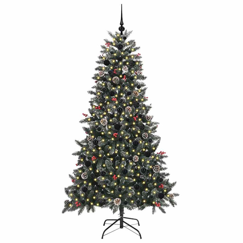 Load image into Gallery viewer, Vidaxl kunstkerstboom met 300 led groen 180 cm pvc en plastic en staal