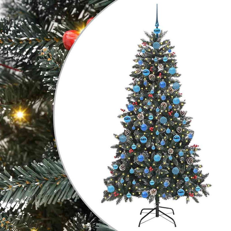 Load image into Gallery viewer, Vidaxl kunstkerstboom met 300 led groen 180 cm pvc en plastic en staal
