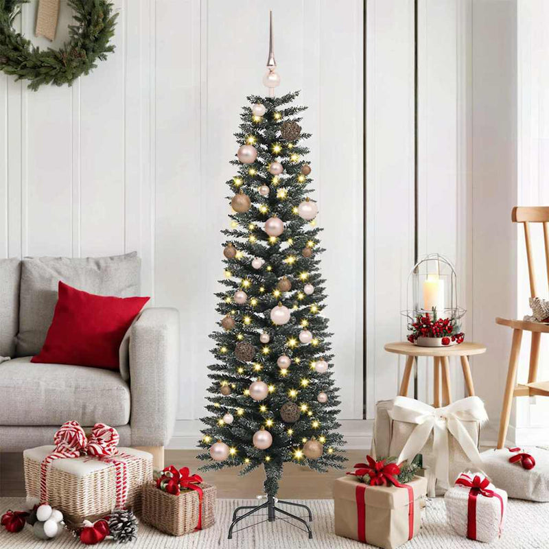 Load image into Gallery viewer, Vidaxl kunstkerstboom met 150 led groen 150 cm pvc en plastic en staal
