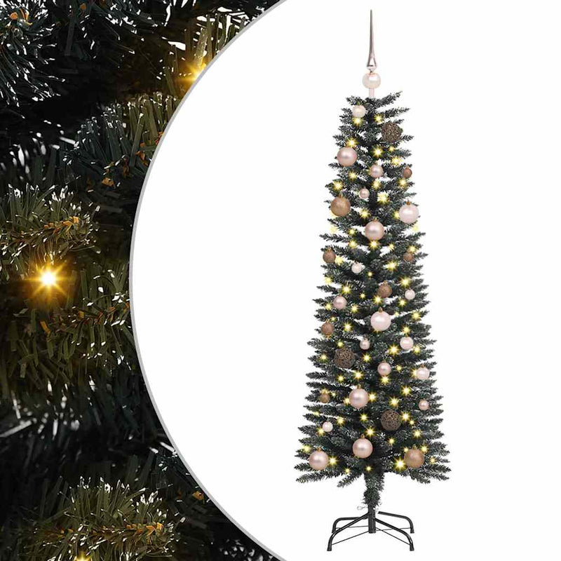 Load image into Gallery viewer, Vidaxl kunstkerstboom met 150 led groen 150 cm pvc en plastic en staal