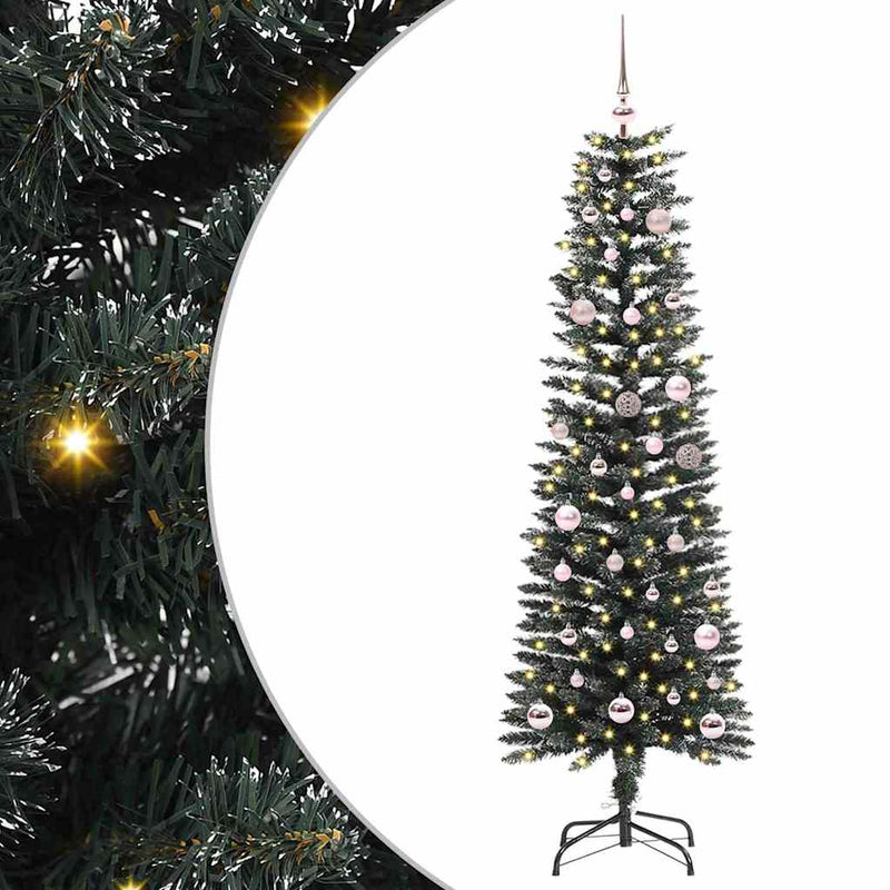 Load image into Gallery viewer, Vidaxl kunstkerstboom met 150 led groen 150 cm pvc en plastic en staal