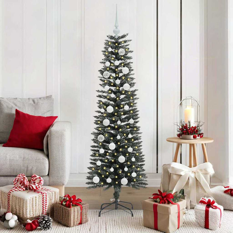 Load image into Gallery viewer, Vidaxl kunstkerstboom met 150 led groen 150 cm pvc en plastic en staal