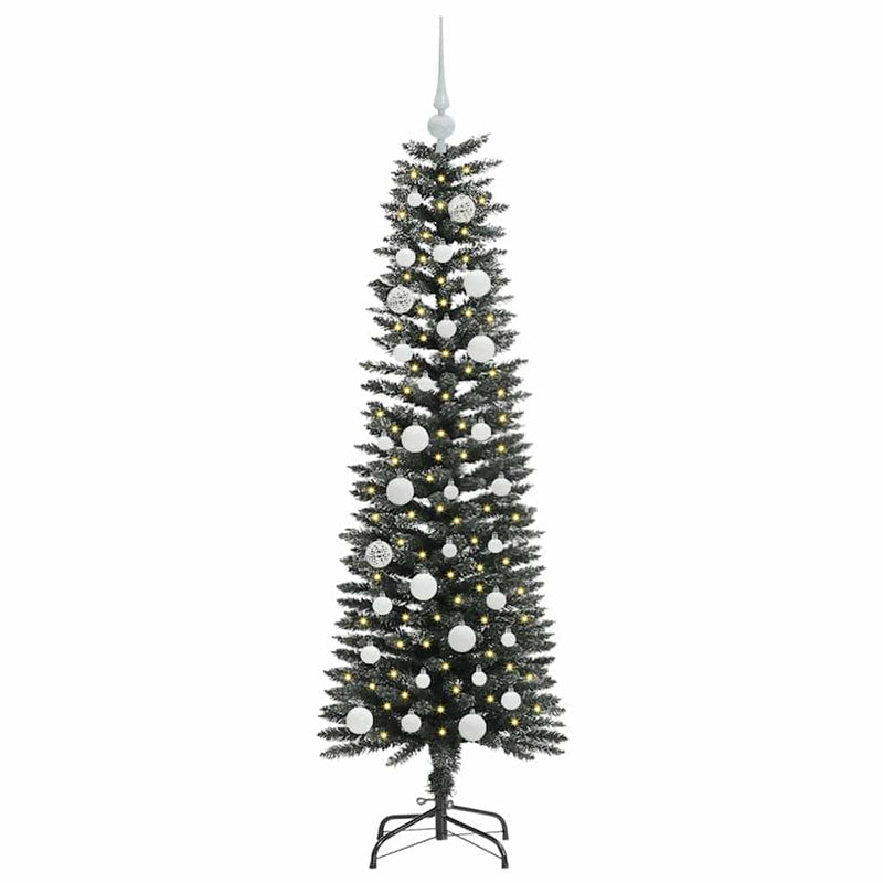 Load image into Gallery viewer, Vidaxl kunstkerstboom met 150 led groen 150 cm pvc en plastic en staal