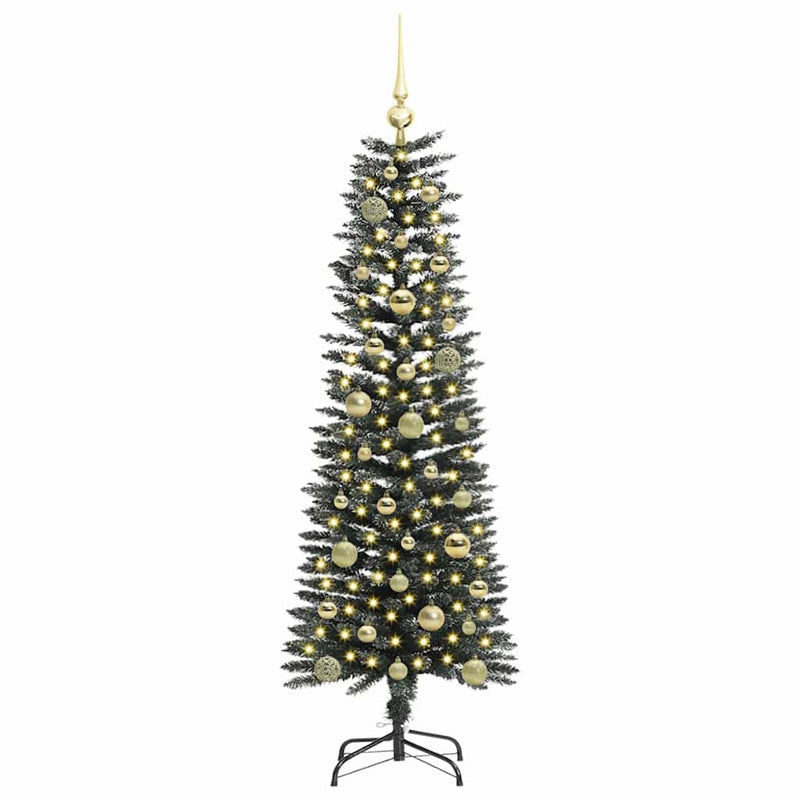 Load image into Gallery viewer, Vidaxl kunstkerstboom met 150 led groen 150 cm pvc en plastic en staal