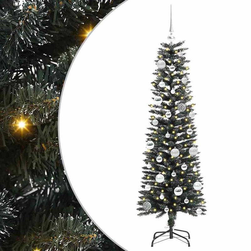 Load image into Gallery viewer, Vidaxl kunstkerstboom met 150 led groen 150 cm pvc en plastic en staal