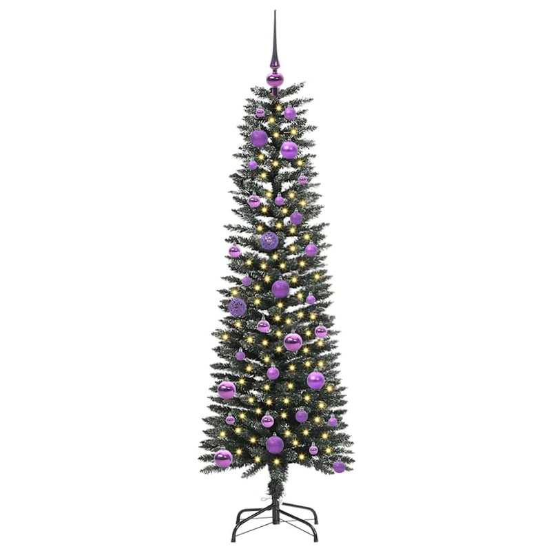 Load image into Gallery viewer, Vidaxl kunstkerstboom met 150 led groen 150 cm pvc en plastic en staal