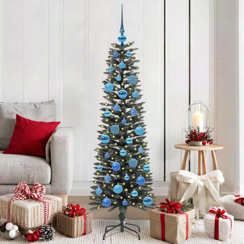 Load image into Gallery viewer, Vidaxl kunstkerstboom met 150 led groen 150 cm pvc en plastic en staal