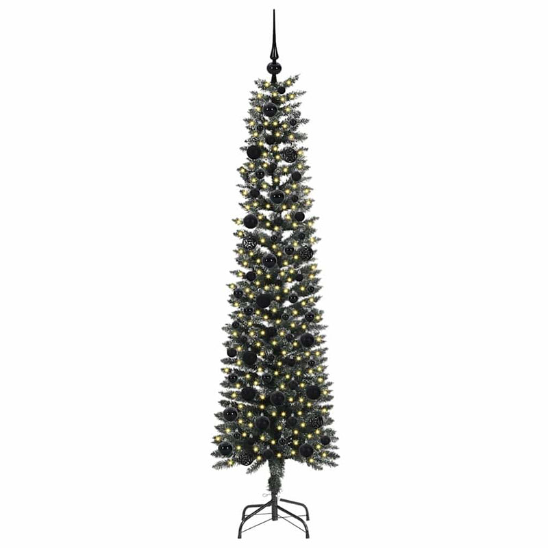 Load image into Gallery viewer, Vidaxl kunstkerstboom met 300 led groen 180 cm pvc en plastic en staal