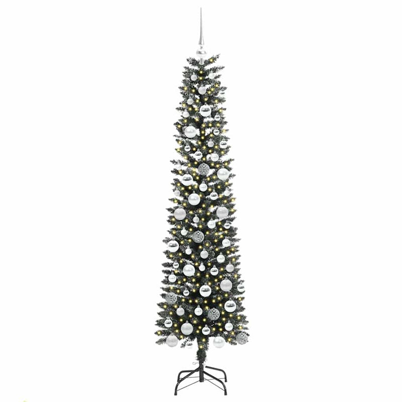 Load image into Gallery viewer, Vidaxl kunstkerstboom met 300 led groen 180 cm pvc en plastic en staal