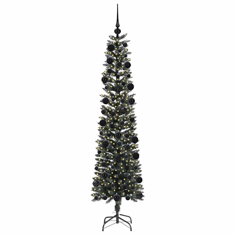 Load image into Gallery viewer, Vidaxl kunstkerstboom met 300 led groen 210 cm pvc en plastic en staal