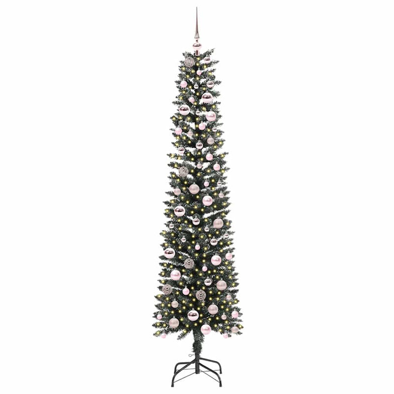 Load image into Gallery viewer, Vidaxl kunstkerstboom met 300 led groen 210 cm pvc en plastic en staal