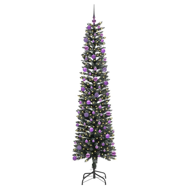 Load image into Gallery viewer, Vidaxl kunstkerstboom met 300 led groen 210 cm pvc en plastic en staal