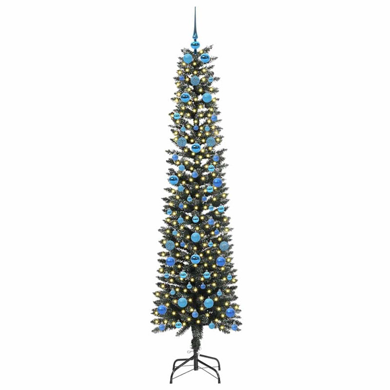 Load image into Gallery viewer, Vidaxl kunstkerstboom met 300 led groen 210 cm pvc en plastic en staal