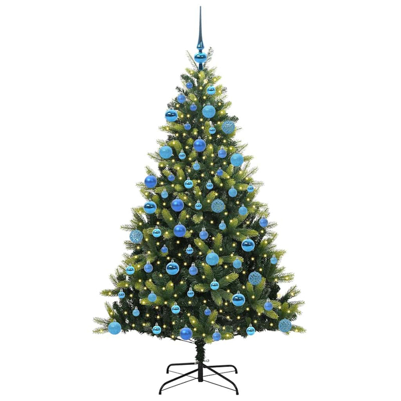 Load image into Gallery viewer, Vidaxl kunstkerstboom met scharnier 300 leds groen 180 cm pvc en pe