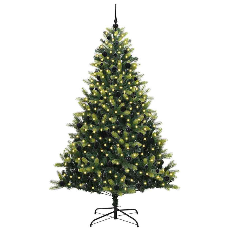 Load image into Gallery viewer, Vidaxl kunstkerstboom met scharnier 300 leds groen 240 cm pvc en pe
