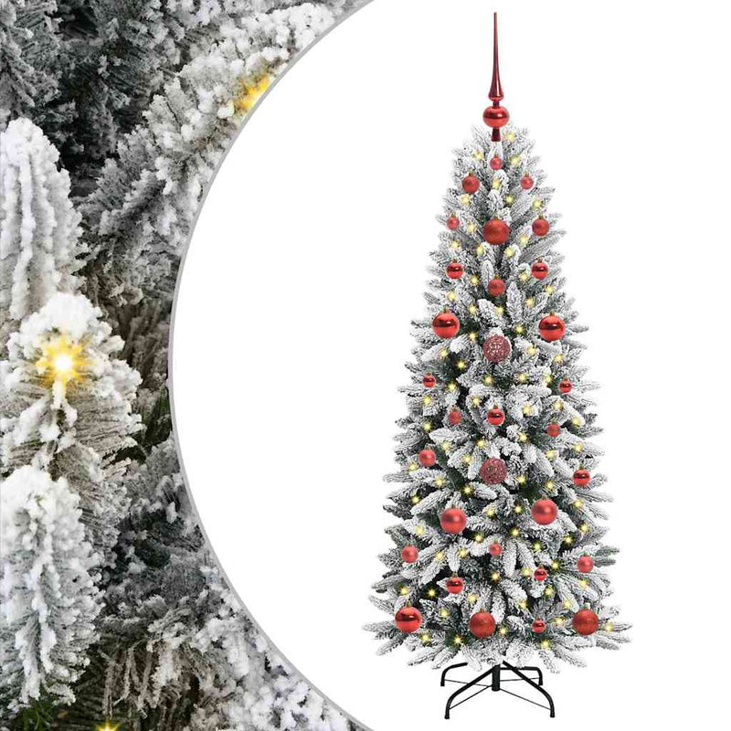 Load image into Gallery viewer, Vidaxl kunstkerstboom wit 120 cm pvc en plastic en staal en pe