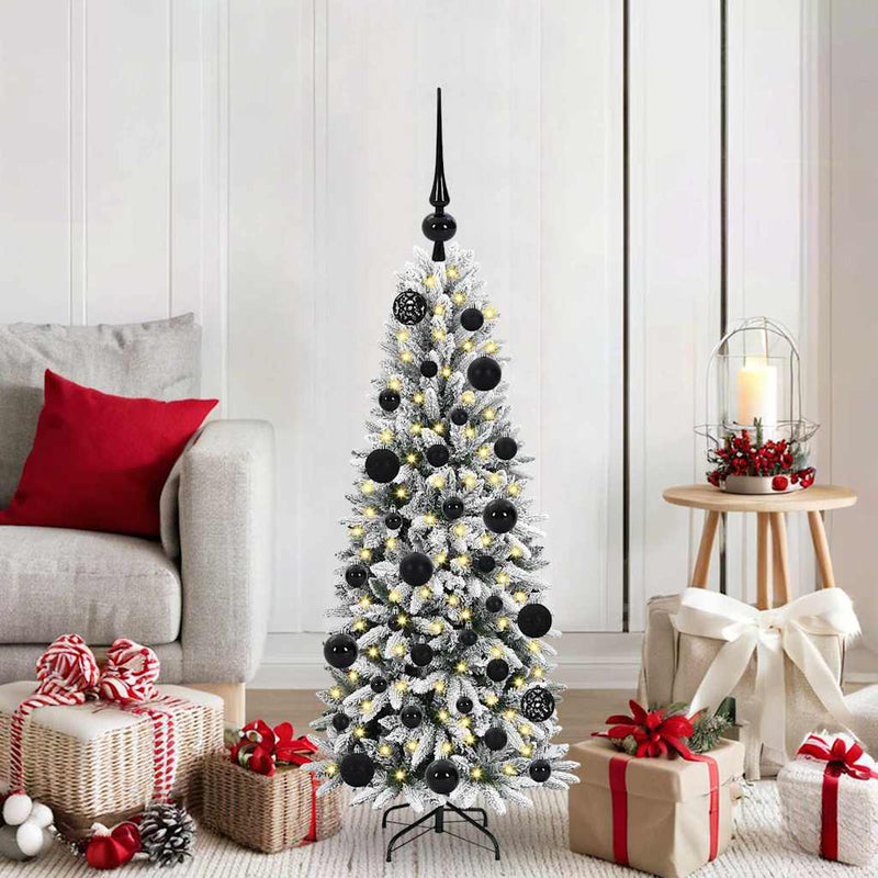 Load image into Gallery viewer, Vidaxl kunstkerstboom wit 120 cm pvc en plastic en staal en pe