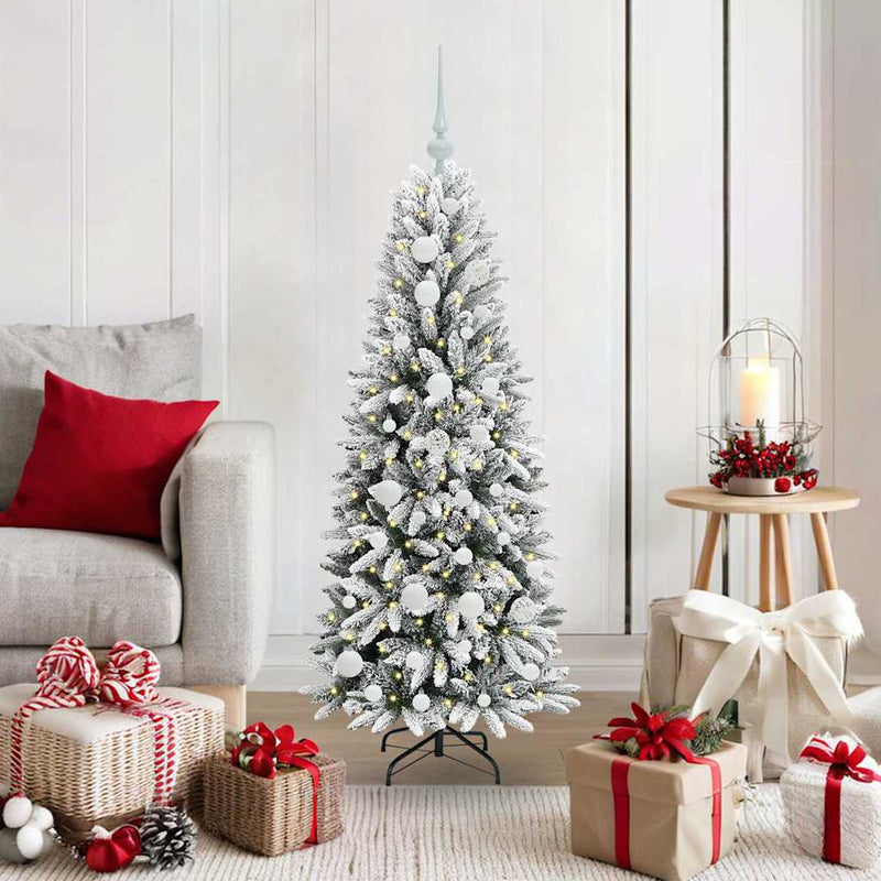 Load image into Gallery viewer, Vidaxl kunstkerstboom wit 120 cm pvc en plastic en staal en pe