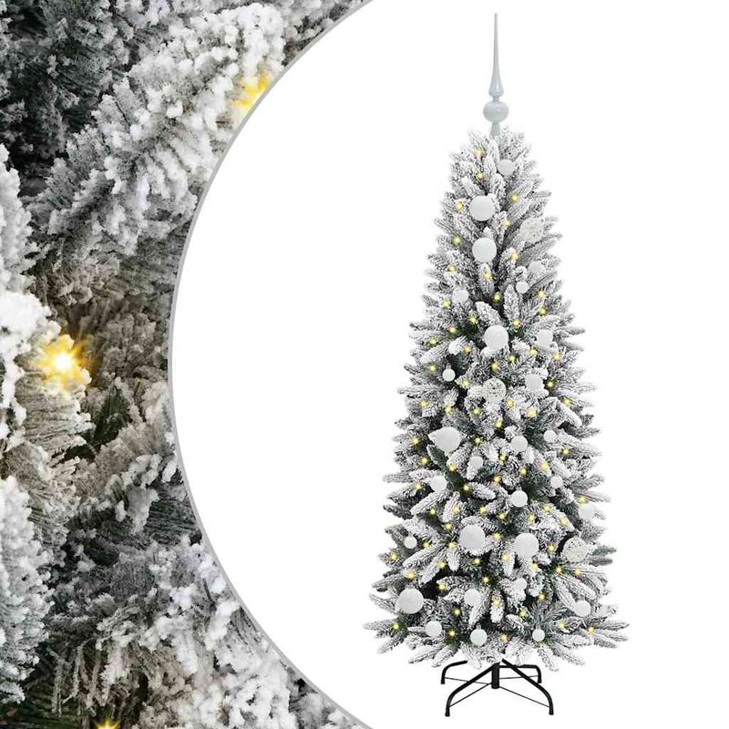 Load image into Gallery viewer, Vidaxl kunstkerstboom wit 120 cm pvc en plastic en staal en pe