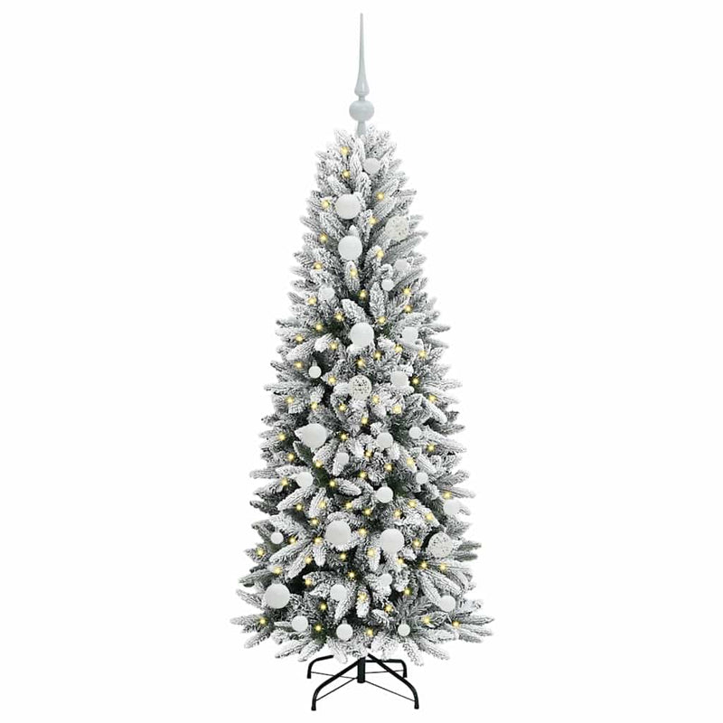Load image into Gallery viewer, Vidaxl kunstkerstboom wit 120 cm pvc en plastic en staal en pe