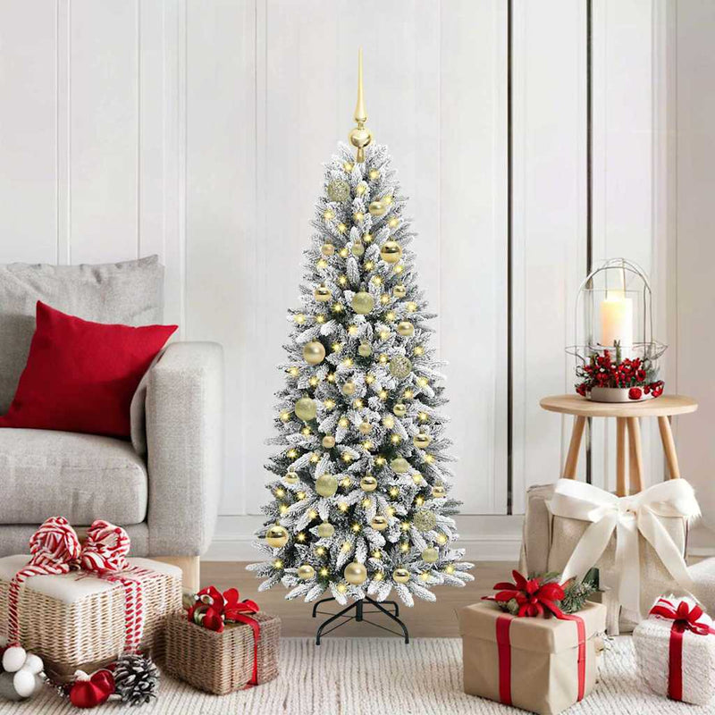 Load image into Gallery viewer, Vidaxl kunstkerstboom wit 120 cm pvc en plastic en staal en pe