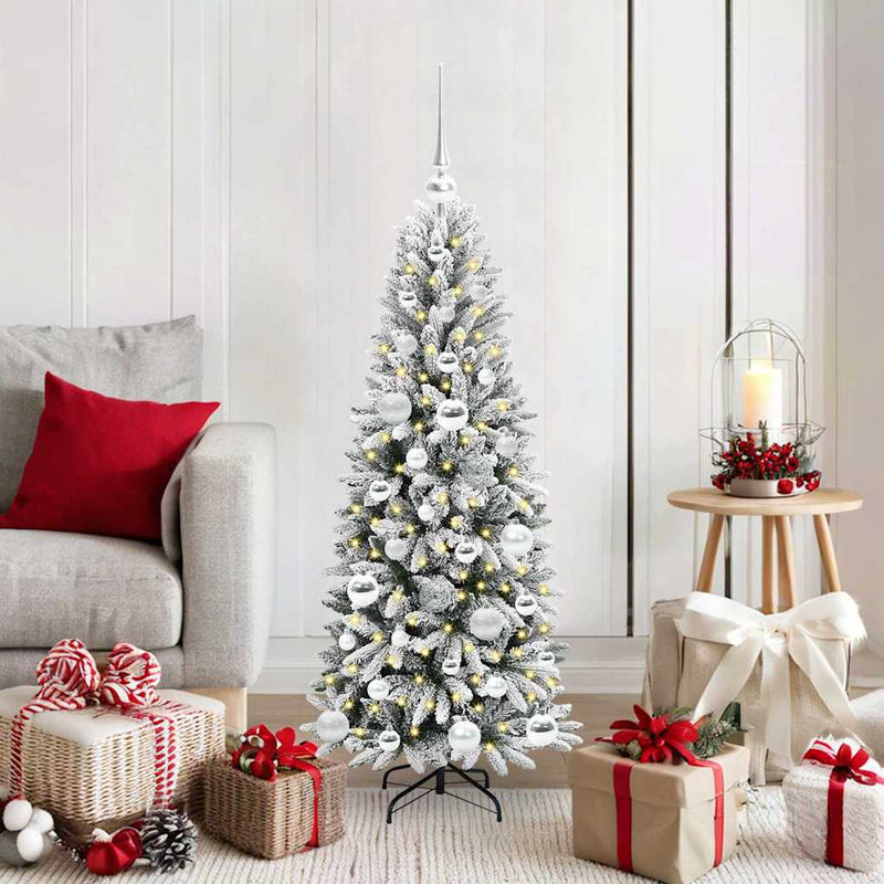 Load image into Gallery viewer, Vidaxl kunstkerstboom wit 120 cm pvc en plastic en staal en pe