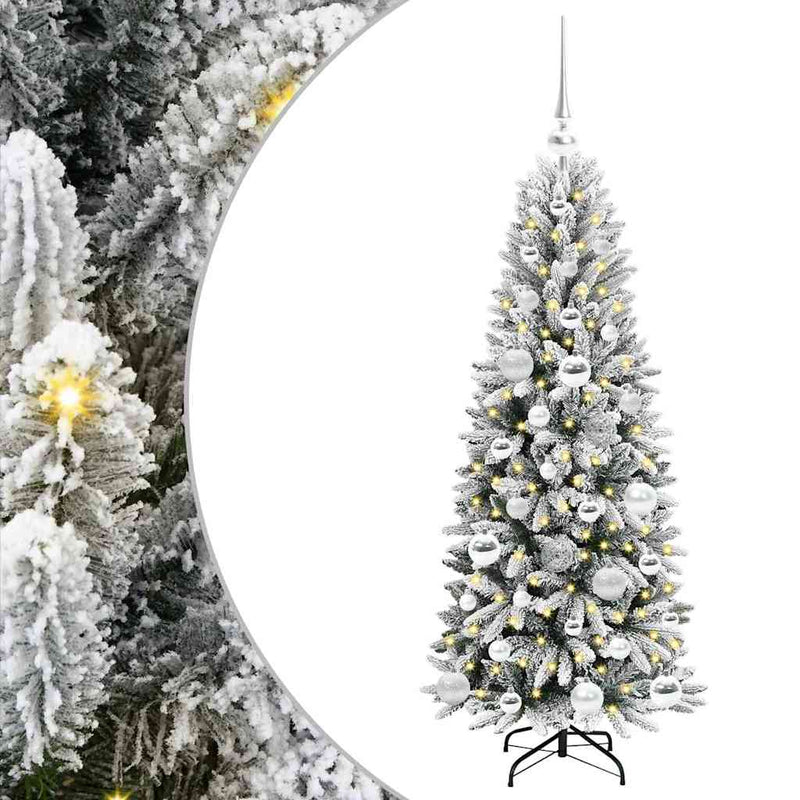 Load image into Gallery viewer, Vidaxl kunstkerstboom wit 120 cm pvc en plastic en staal en pe