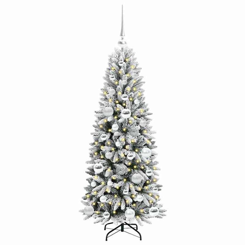 Load image into Gallery viewer, Vidaxl kunstkerstboom wit 120 cm pvc en plastic en staal en pe