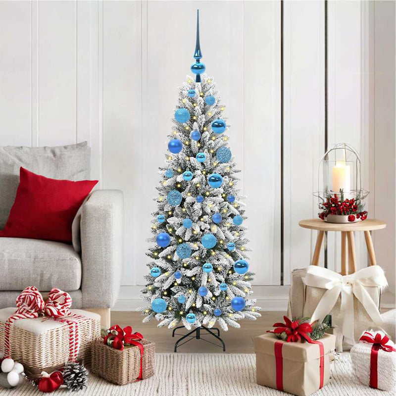 Load image into Gallery viewer, Vidaxl kunstkerstboom wit 120 cm pvc en plastic en staal en pe