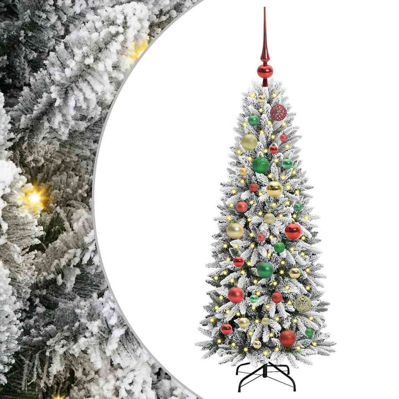 Load image into Gallery viewer, Vidaxl kunstkerstboom wit 120 cm pvc en plastic en staal en pe
