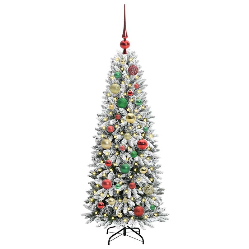Load image into Gallery viewer, Vidaxl kunstkerstboom wit 120 cm pvc en plastic en staal en pe