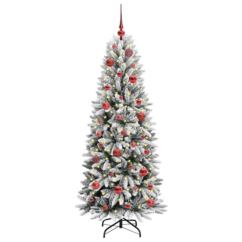 Load image into Gallery viewer, Vidaxl kunstkerstboom wit 150 cm pvc en plastic en staal en pe