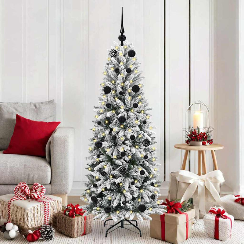 Load image into Gallery viewer, Vidaxl kunstkerstboom wit 150 cm pvc en plastic en staal en pe