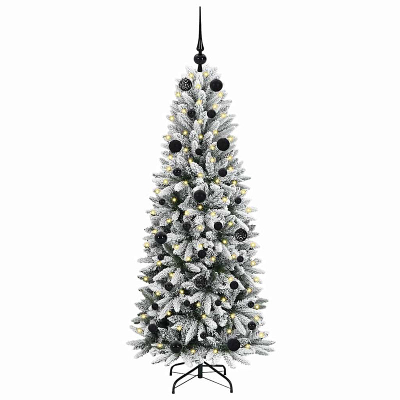 Load image into Gallery viewer, Vidaxl kunstkerstboom wit 150 cm pvc en plastic en staal en pe