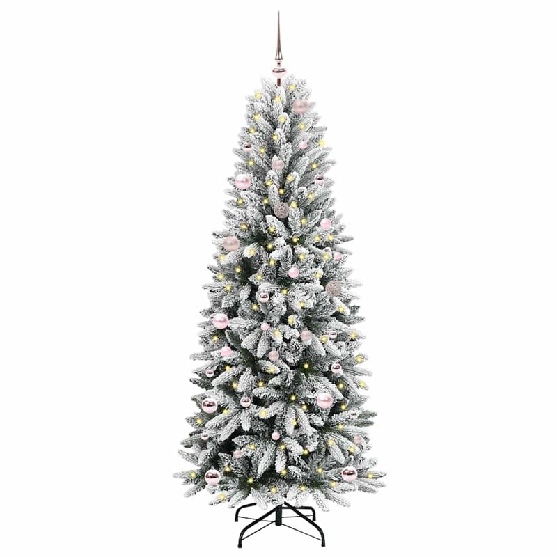 Load image into Gallery viewer, Vidaxl kunstkerstboom wit 150 cm pvc en plastic en staal en pe