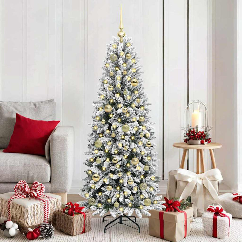 Load image into Gallery viewer, Vidaxl kunstkerstboom wit 150 cm pvc en plastic en staal en pe