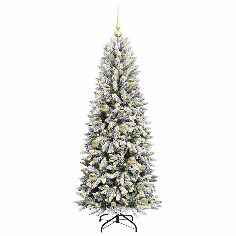 Load image into Gallery viewer, Vidaxl kunstkerstboom wit 150 cm pvc en plastic en staal en pe